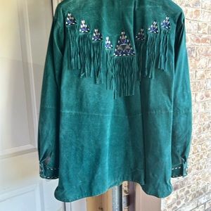 Western style leather jacket